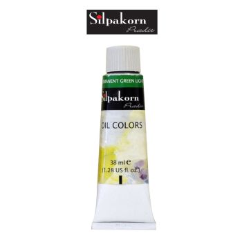 Silpakorn Pradit สีน้ำมัน ศิลปากรประดิษฐ์ #216-PERMANENT GREEN LIGHT ขนาด 38 ml. จำนวน  1 หลอด