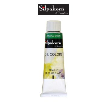 Silpakorn Pradit สีน้ำมัน ศิลปากรประดิษฐ์ #218-EMERALD GREEN ขนาด 38 ml. จำนวน  1 หลอด