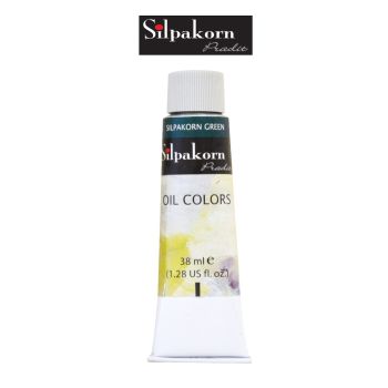 Silpakorn Pradit สีน้ำมัน ศิลปากรประดิษฐ์ #220-SILPAKORN GREEN ขนาด 38 ml. จำนวน  1 หลอด