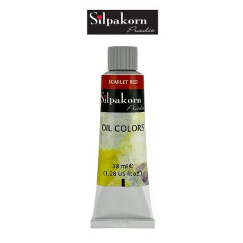 Silpakorn Pradit สีน้ำมัน ศิลปากรประดิษฐ์ #235-SCARLET RED ขนาด 38 ml. จำนวน  1 หลอด