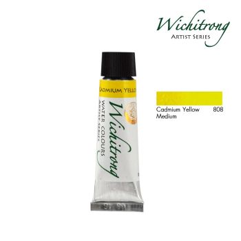 Wichitrong  สีน้ำวิจิตรรงค์  # 808-CADMIUM YELLOW MEDIUM ขนาด 8 ML. จำนวน 1 หลอด