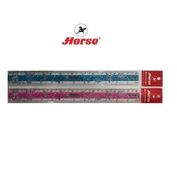 HORSE ตราม้า ไม้บรรทัดพลาสติก 12นิ้ว ลายแฟนซีกรุงปารีส  จำนวน 1 อัน
