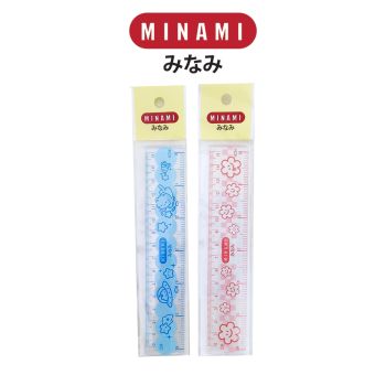 MINAMI (มินามิ) ไม้บรรทัดพลาสติก 6 นิ้ว ลายการ์ตูน  ตรามินามิ จำนวน 1 อัน