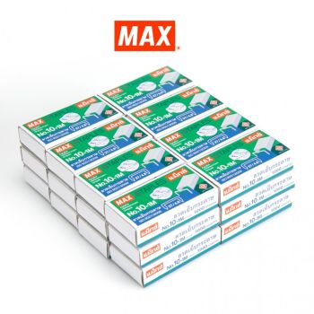 MAX แม็กซ์ ลวดเย็บกระดาษ NO.10-1M 1000 ลวด/กล่อง (แพ็คX24)