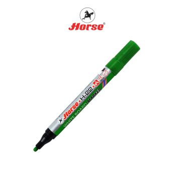 HORSE (ตราม้า )ปากกาไวท์บอร์ด หัวเดีนวH-22 หัวกลม - หลายสี จำนวน 1 แท่ง - เขียว