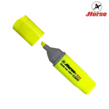 Horse  ปากกาเน้นข้อความ ตราม้า H-222 จำนวน 1 ด้าม - สีเหลือง