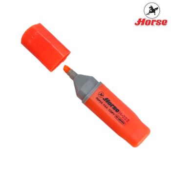 Horse  ปากกาเน้นข้อความ ตราม้า H-222 จำนวน 1 ด้าม - สีส้ม
