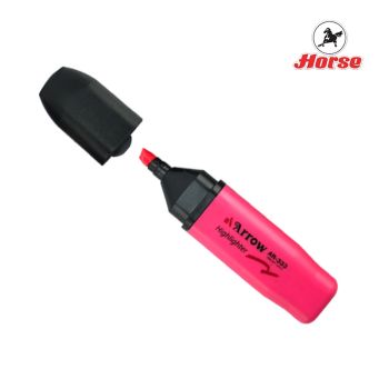 Arrow  ปากกาเน้นข้อความ ตราแอโรว์ AR-333 จำนวน 1 ด้าม - สีชมพู