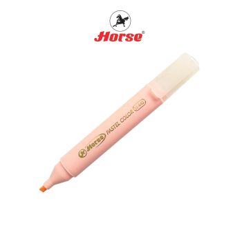 HORSE (ตราม้า) ปากกาเน้นข้อความ สีพาสเทล ตรามม้า H-445 จำนวน 1 ด้าม - สีส้ม