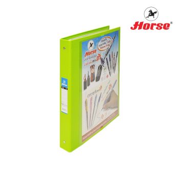 HORSE ตราม้าแฟ้มสอดแคตตาล็อก 3 ห่วง ตราม้า H-332 จำนวน 1 เล่ม พร้อมซองใส 11 รู 20 ซอง - เขียว
