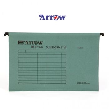 ARROW (แอโรว์) แฟ้มแขวน ปกกระดาษ AR-44 F/C สีเขียว ตราแอโรว์ บรรจุ 10เล่ม/แพ็ค จำนวน 1 แพ็ค