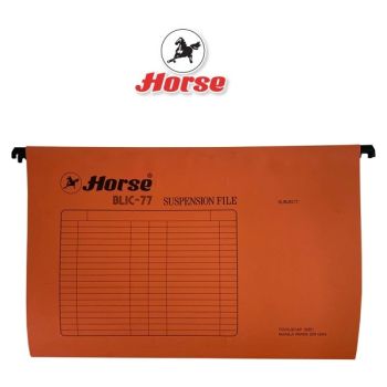 HORSE (ตราม้า) แฟ้มแขวน #77 ขนาด  F/C ตราม้า บรรจุ 10 เล่ม / แพ็ค สีส้ม จำนวน 1 แพ็ค