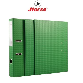 HORSE ตราม้า แฟ้มสันกว้าง 2 นิ้ว F ก้านยก H-427     จำนวน 1 เล่ม - ดำ