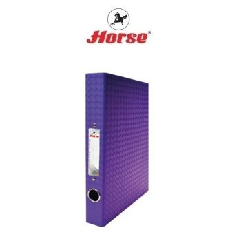 HORSE ตราม้าแฟ้ม 2 ห่วงปก 3 มิติ ตราม้า H-127 F/C     - ม่วง จำนวน 1 เล่ม
