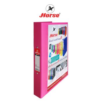 HORSE (ตราม้า) แฟ้ม 2 ห่วง ปกกระดาษ ตราม้า H-337  A4   จำนวน 1 เล่ม - สีชมพู