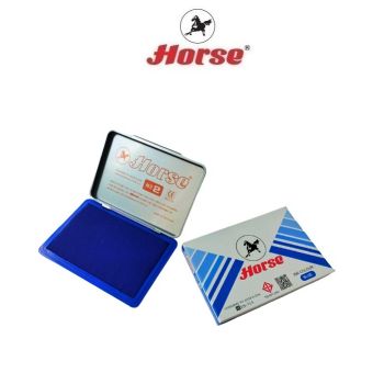HORSE ตราม้า แท่นประทับ (เบอร์ 2) 7X11ซม.    จำนวน 1 อัน - น้ำเงิน