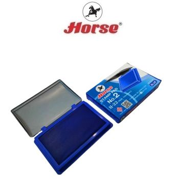 HORSE ตราม้า แท่นประทับตรา Horse No.2 แบบพลาสติก H-22 (Size 7cm.x11cm.) จำนวน 1 อัน - สีแดง