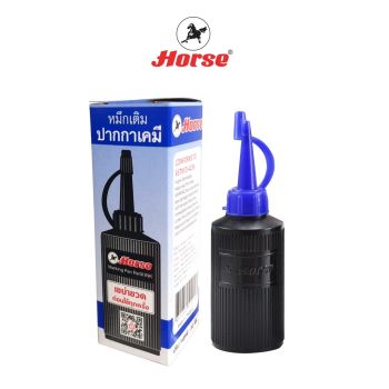HORSE (ตราม้า ) หมึกเติม ปากกาเคมี ตราม้า ขนาด 30 cc.    จำนวน 1 ขวด - น้ำเงิน