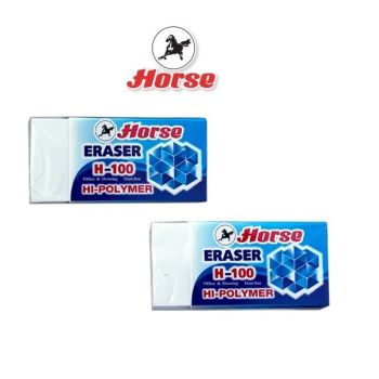 HORSE (ตราม้า) ยางลบดินสอ  HI-POLYMER H-100 36ก้อน/กล่อง จำนวน 1 กล่อง