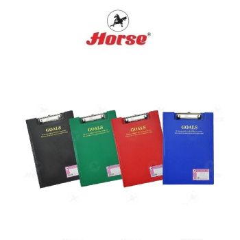 HORSEตราม้า แฟ้มคลิบบอร์ด HORSE H-035 F/C ปกPVC    - ดำ