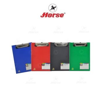 HORSE แฟ้มคลิปบอร์ด ตราม้า H-036  ขนาด A5   จำนวน 1 เล่ม /คละสี