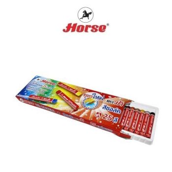 HORSE ตราม้า สีชอล์คชุด 25 สี กล่องกระดาษ จำนวน 1 กล่อง/25สี