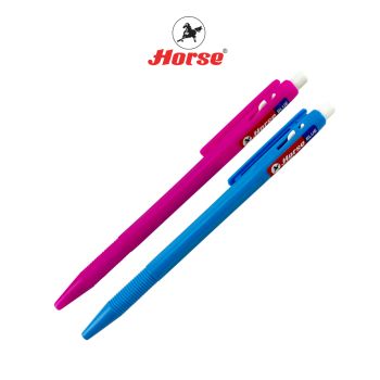 HORSE (ตราม้า) ปากกาลูกลื่น แบบกด 0.7มม. ตราม้า H-01    จำนวน 1 ด้าม - น้ำเงิน