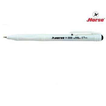  หมึกดำ - HORSE ตราม้า ปากกาลูกลื่นแบบกด  0.7 MMH-3000    จำนวน 1 ด้าม