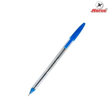 หมึกน้ำเงิน - HORSE (ตราม้า) ปากกาลูกลื่น 0.7mm. แบบปลอก H-5100 ตราม้า จำนวน 1 ด้าม