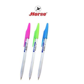 HORSEตราม้า ปากกาลููกลื่น แบบปลอก 0.5มม. H-038 - หมึกน้ำเงิน จำนวน 1 ด้าม