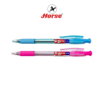 HORSE ตราม้า ปากกาลูกลื่น กด 0.7 mm. H-803 หมึกน้ำเงิน จำนวน 1 ด้าม