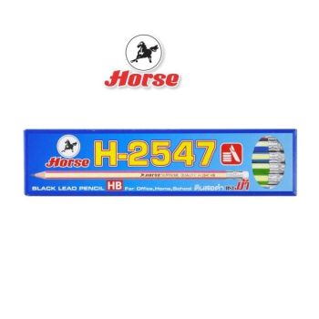 HORSE ตราม้า ดินสอดำ HB H-2547   1x12 แท่ง/กล่อง