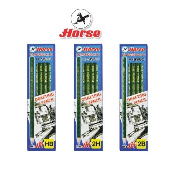HORSE ตราม้า ดินสอวาดเขียน H-9900    บรรจุ 12 แท่ง/กล่อง - 6B
