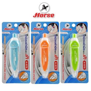 HORSE ตราม้า เทปลบคำผิด H-975 (จำนวน 1 อัน)คละสี - คละสี