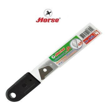 HORSE ตราม้า ใบมีดคัตเตอร์ L 45 องศา 18 มม. 6 ใบ/หลอด ( 1x1 หลอด)