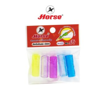 HORSEตราม้า ปลอกยางสวมปากกา-ดินสอ  H-03 1x5/แพ็ค จำนวน 1 แพ็ค