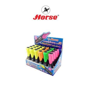 HORSE ตราม้าปากกาเน้นข้อความ Horse H-555 คละสี (1*24)/กล่อง