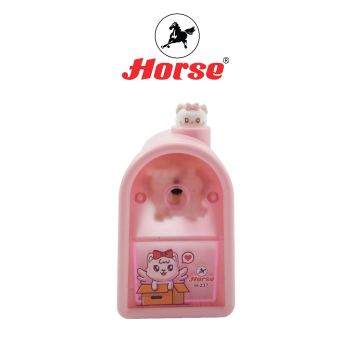 Horse (ตราม้า)  เครื่องเหลาดินสด ลายการ์ตูน สีพลาสเทล สีชมพู H-237 ตราม้า จำนวน 1 เครื่อง