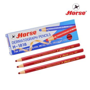 สีแดง - HORSE ตราม้าดินสอเขียนกระจก H-1818