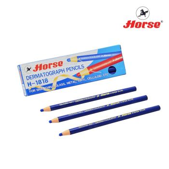 สีน้ำเงิน - HORSE ตราม้าดินสอเขียนกระจก H-1818