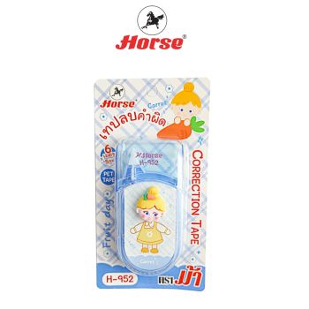 Horse (ตราม้า) เทปลบคำผิด H-952 ตราม้า   ลายการ์ตูน ตุ๊กตา คละสี จำนวน 1 อัน