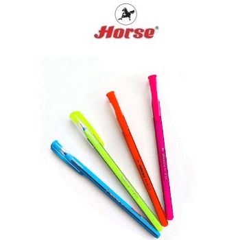 HORSE ตราม้า ปากกาลูกลื่น 0.7 mm.H-615 หมึกน้ำเงิน จำนวน 1 ด้าม/คละสี