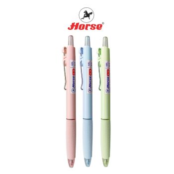 Horse (ตราม้า) ปากกาเจล ตราม้า รุ่น H-19 ด้ามสีพาสเทล 0.5 mm. คละสี จำนวน 1 ด้าม