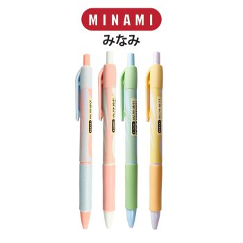 MINAMI (มินามิ) ปากกาลูกลื่น 0.5 mm. MI-01 สีหวาน  บรรจุ 2 ด้าม /แพ็ค