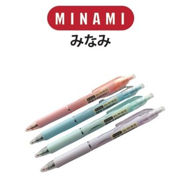MINAMI (มินามิ) ปากกาลูกลื่น  0.5 mm. MI-02 สีหวาน ตรามินามิ  บรรจุ 2 ด้าม /แพ็ค
