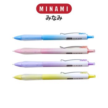 MINAMI (มินามิ) ปากกาหมึกเจล 0.5 mm. MI-08 ตรามินามิ คละสี จำนวน 1 ด้าม