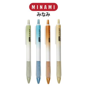 MINAMI (มินามิ) ปากกาหมึกเจล 0.5 mm. MI-09 ตรามินามิ คละสี จำนวน 1 ด้าม