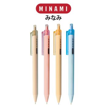 MINAMI (มินามิ) ปากกาหมึกเจล 0.5 mm. MI-10 ตรามินามิ คละสี จำนวน 1 ด้าม