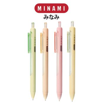 MINAMI (มินามิ) ปากกาหมึกเจล 0.5 mm. MI-12 ตรามินามิ คละสี จำนวน 1 ด้าม