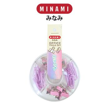 MINAMI (มินามิ) ชุดเซ็ทคลิปหนีบ กระดาษ ตรามินามิ OFFICE TOOLS SET จำนวน 1 เซ็ท